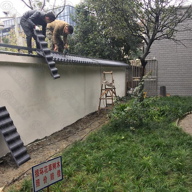 成都仿古墻頭瓦效果圖,彰顯成都文化時(shí)代特色 成都***美文化墻仿古圍墻一體瓦彰顯成都文化時(shí)代特色